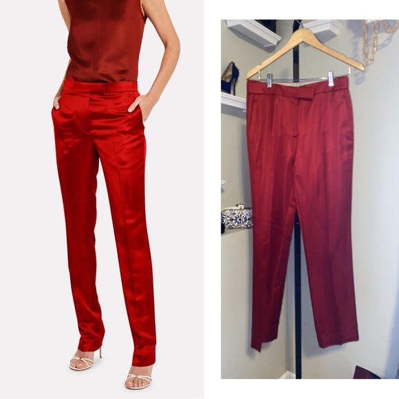 Helmut Lang Pants - HELMUT LANG
High-Rise Satin Straight Leg Trousers